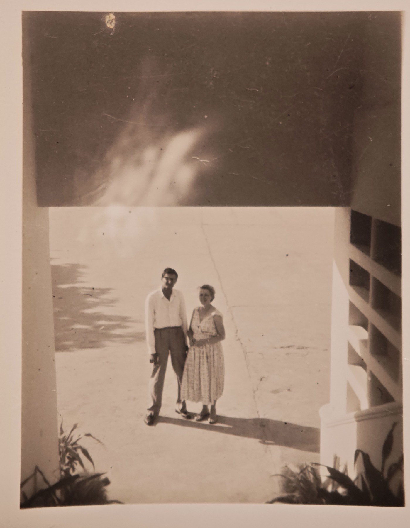 Jean and Sam standing together in Karachi.
